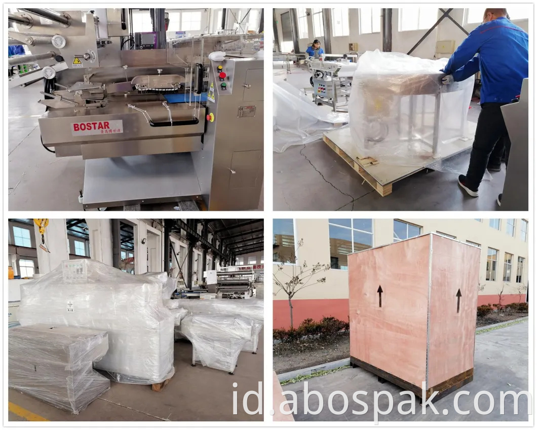 Otomatis Arus Pouch Folding Bostar Tiga Servo Packing Adjustable Wrapping Machine Mesin untuk 1 2 5 10 20 Potongan N95 Medis 3ply Face Mask